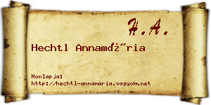 Hechtl Annamária névjegykártya